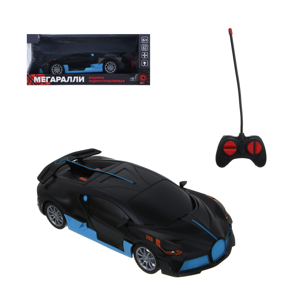 Машина радиоуправляемая "Мегаралли" ИГРОЛЕНД, 4-канальный пульт, свет, 5хАА, ABS, 26х12х11 см, 5 дизайнов, арт.№ 293-233