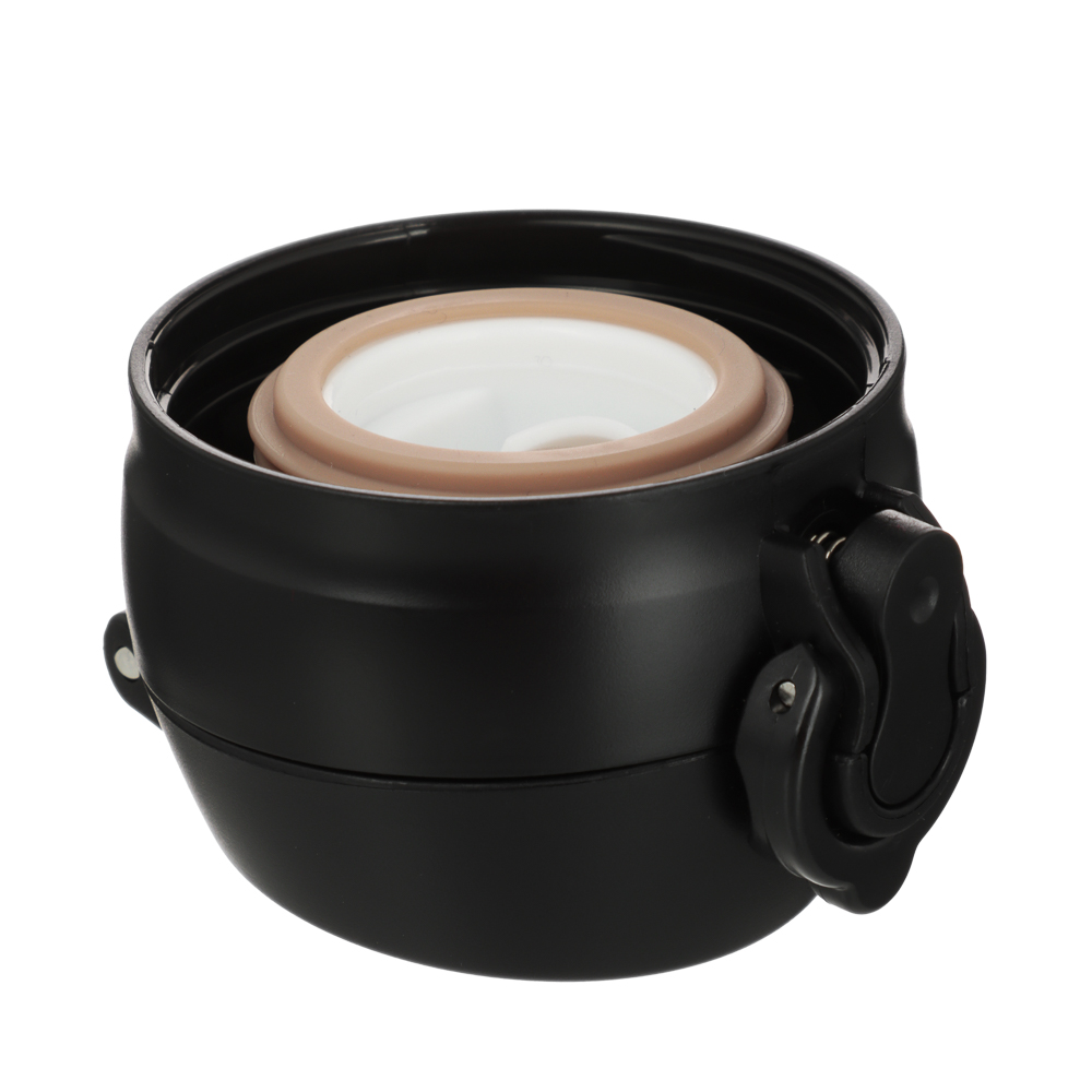 РЫЖИЙ Термос-кружка с крышкой на защелке 450мл, нерж.сталь, арт.№ 841-821