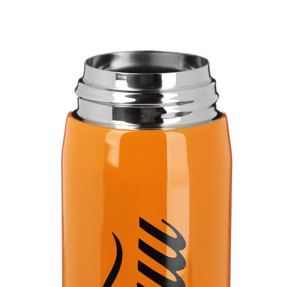 РЫЖИЙ Термос-кружка с крышкой на защелке 450мл, нерж.сталь, арт.№ 841-821