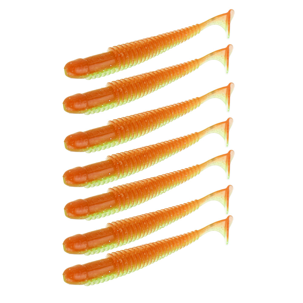 KAIDA Приманка силиконовая ТВИСТЕР 3,8", 10см, 4гр, HT003, 7шт, арт.№ 145-296