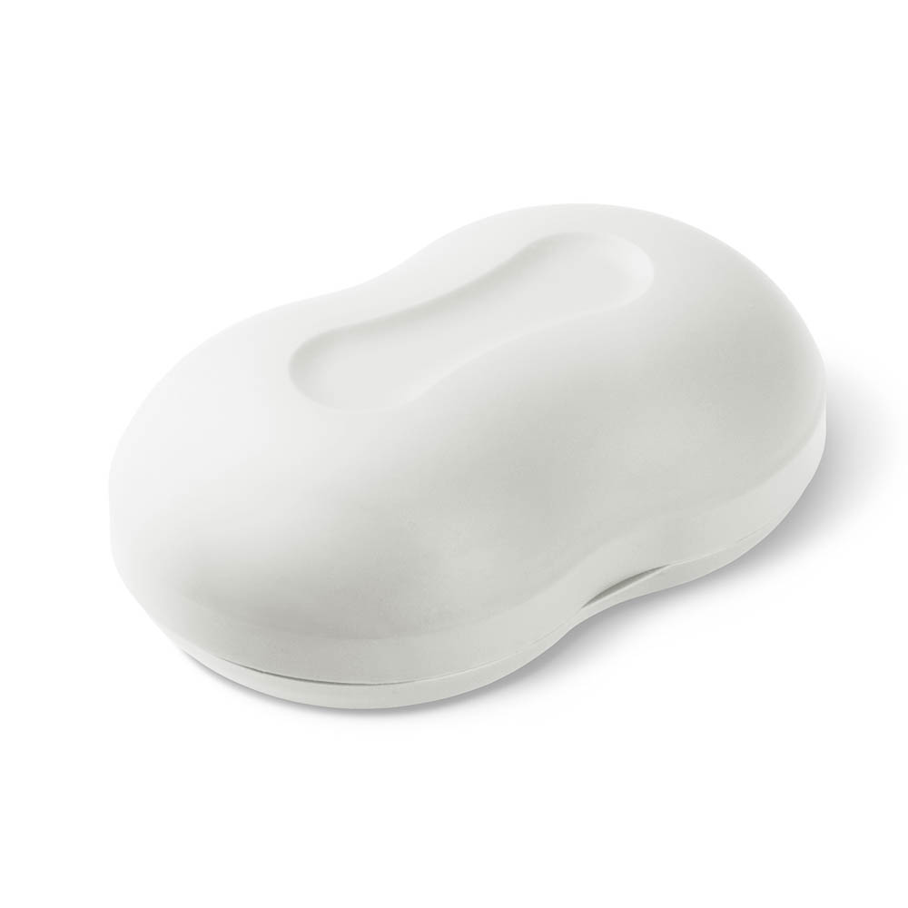 Мыльница закрытая, полипропилен, цвет светло-серый, арт.№ 408-017