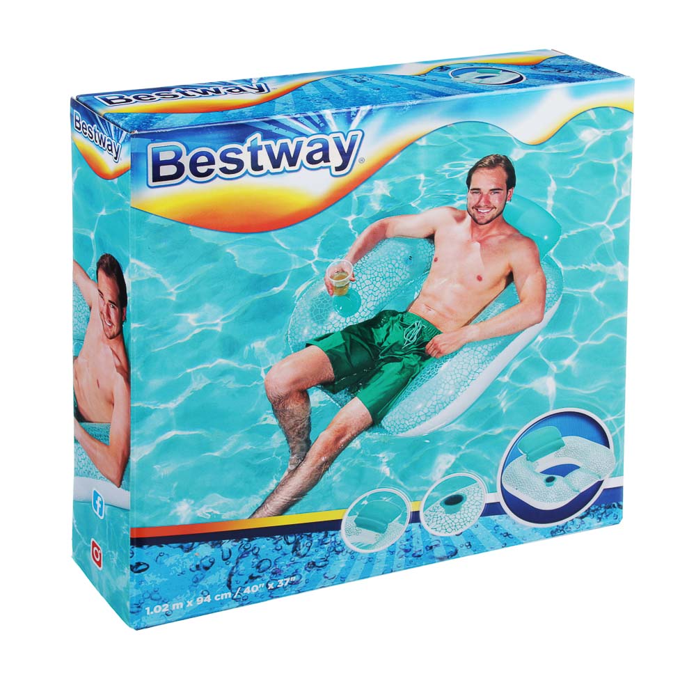 BESTWAY Надувное круг-кресло FLIP PILLOW, PVC, 102х94 см, 43097, арт.№ 036-088