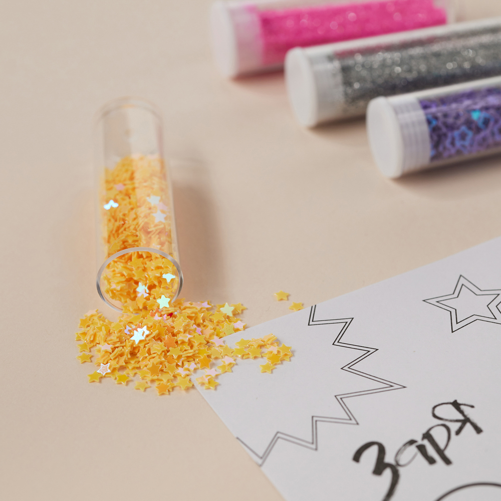 BY Русские Супергерои Набор д/рис.блестками: блест.4 цв., ручка с клеем, кисть, 4 раскраски, "Кавай", арт.№ 590-003