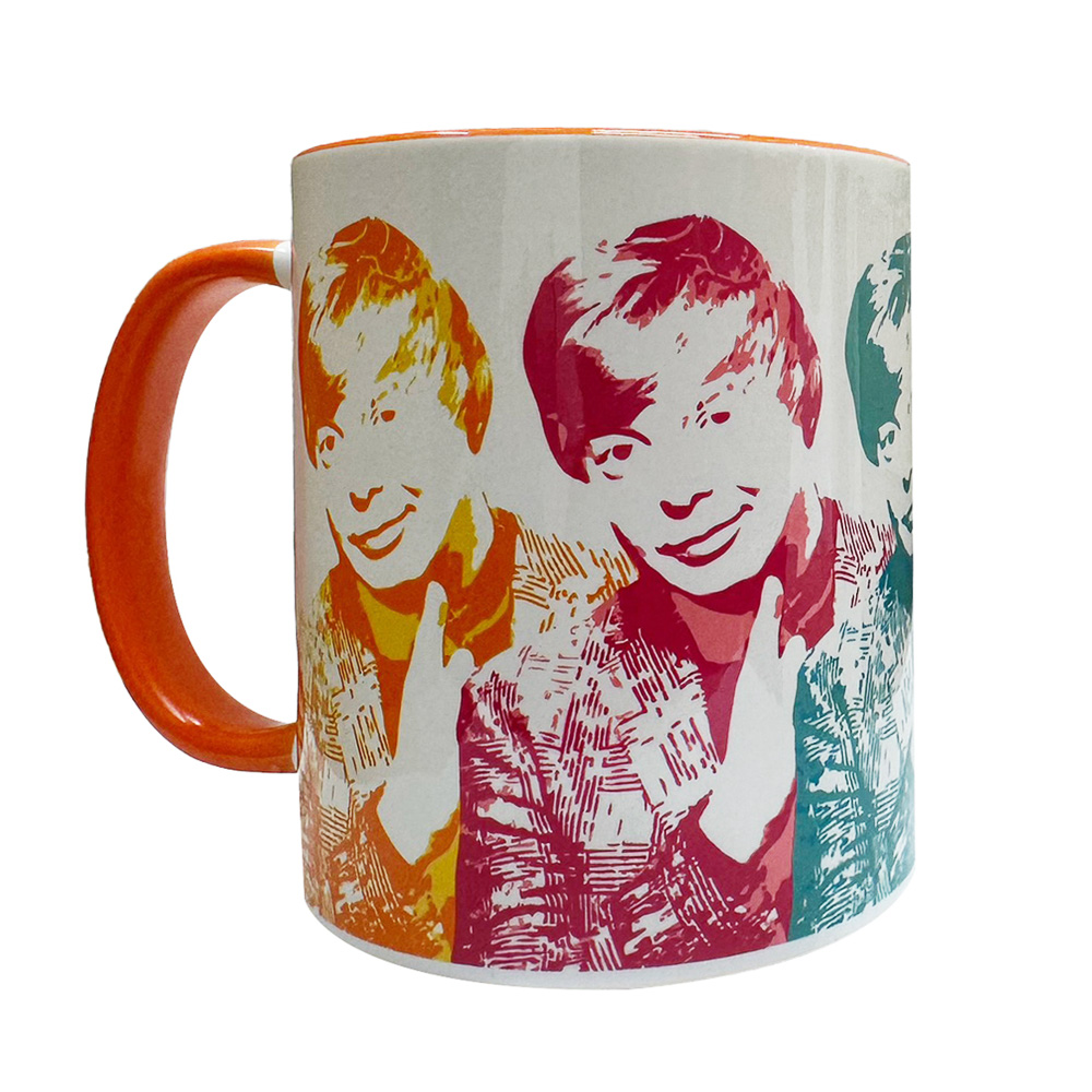 Кружка цветная внутри, керамическая, премиум с сублимацией "Рыжий" принт № 2, арт.№ 489-408