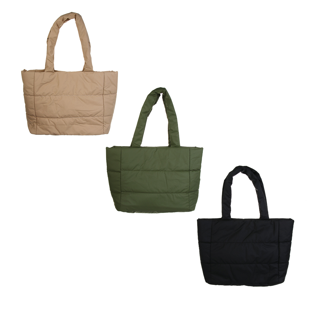 ЮL Пафф Сумка шоппер повседневная стеганая, 40x28x13 см, полиэстер, 2-3 цвета, арт.№ 337-220