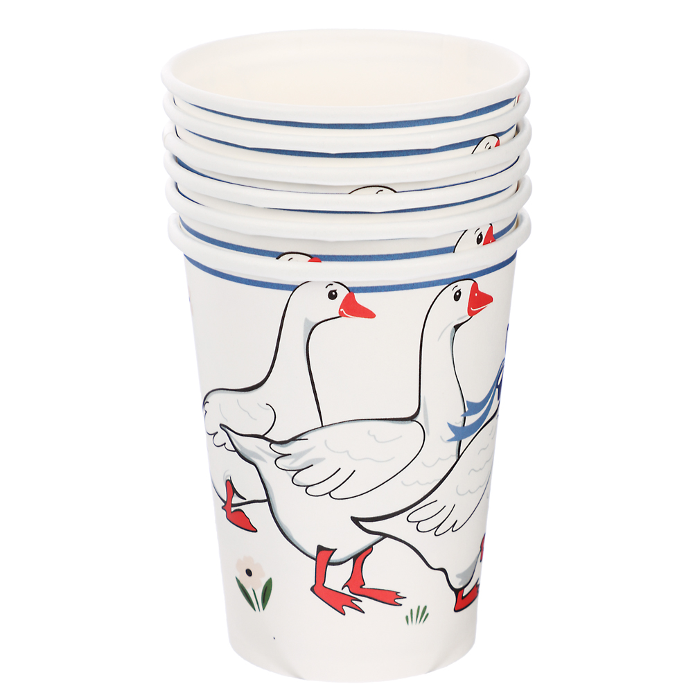 Набор бумажных стаканов Гуси-1, в т/у пленке, 6 шт*250 мл, арт.№ 530-409