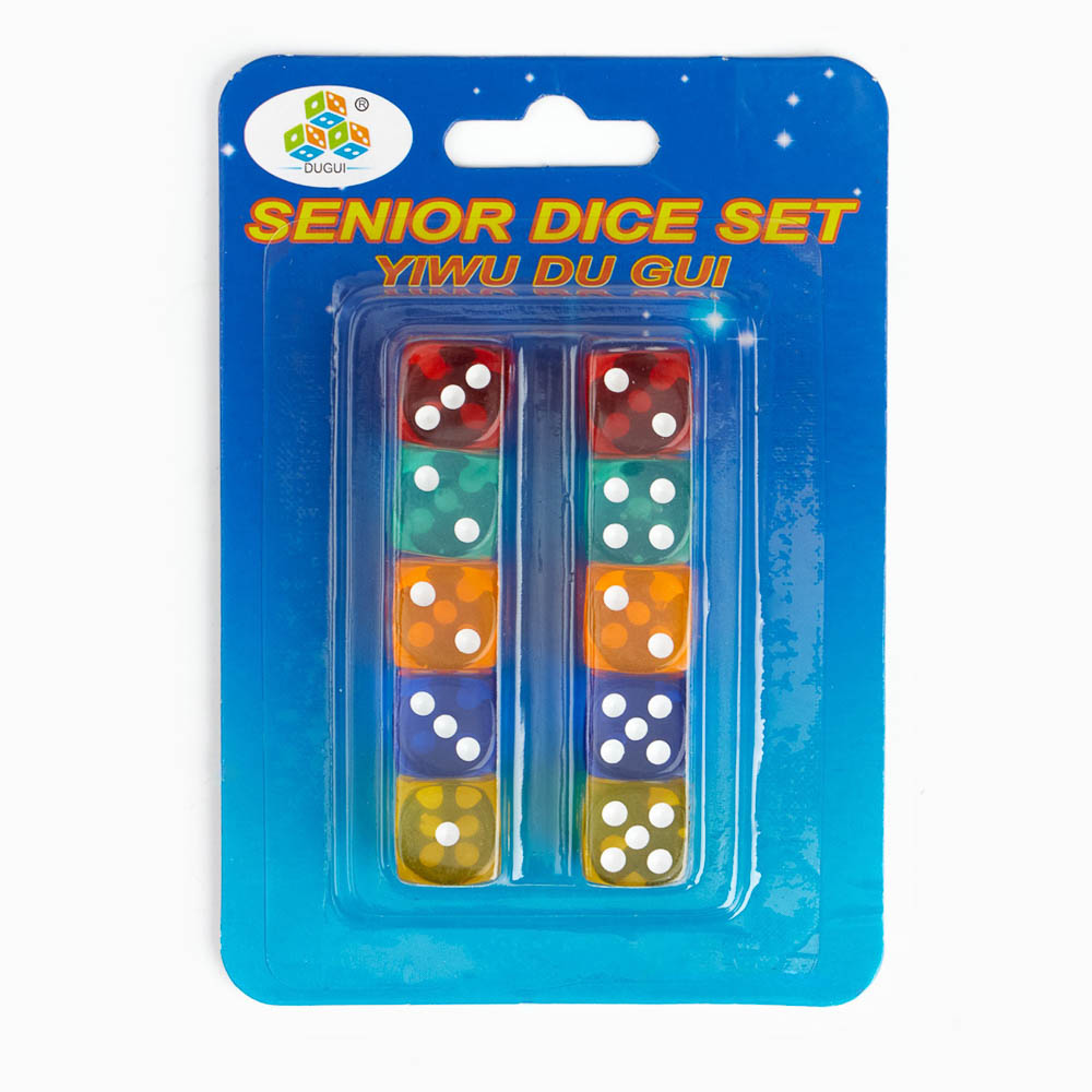 Кубики игральные, 1,4x1,4 см, набор 10 шт, арт.№ 538-247