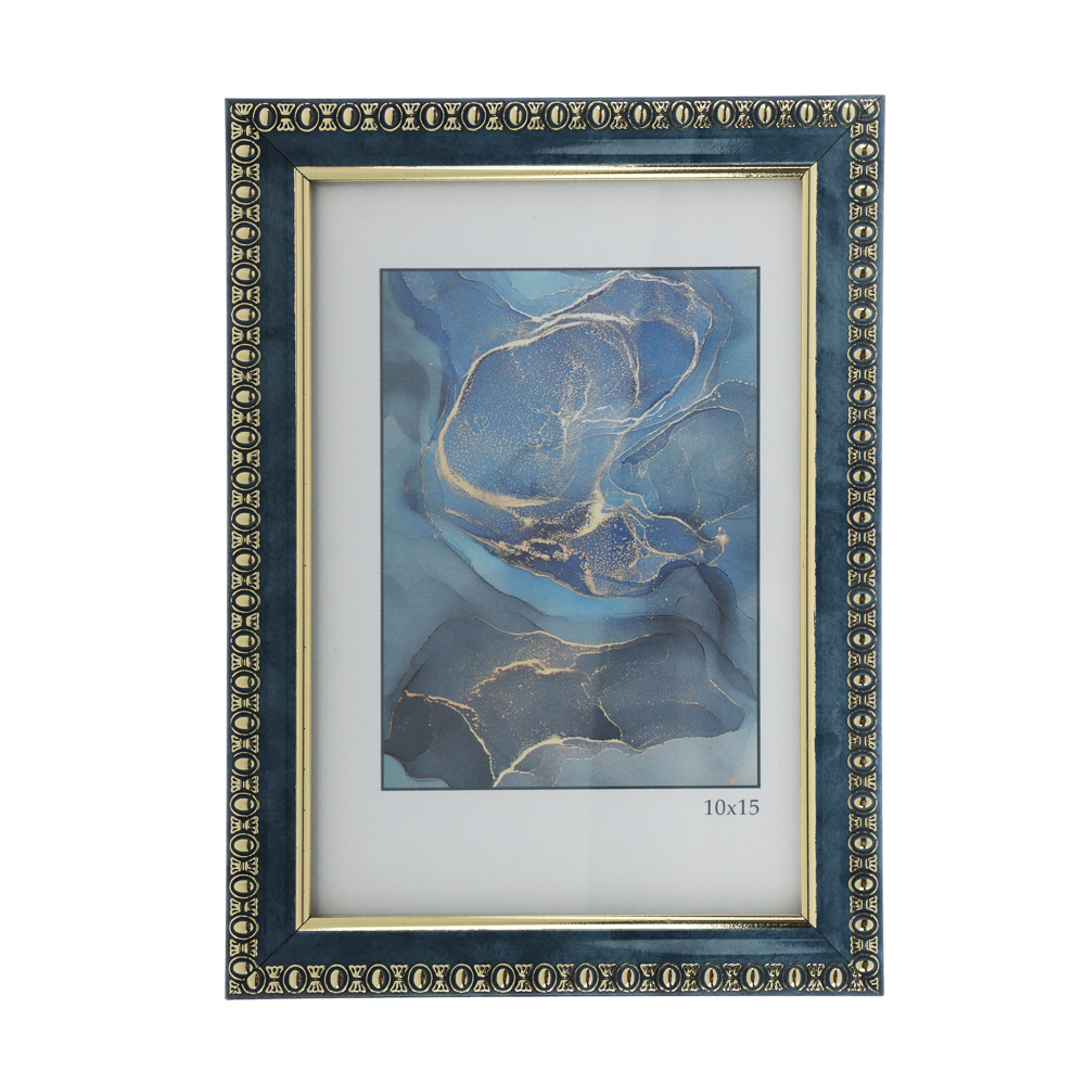 Фоторамка, 10x15 см, пластик, Камея бирюза, арт.№ 520-726