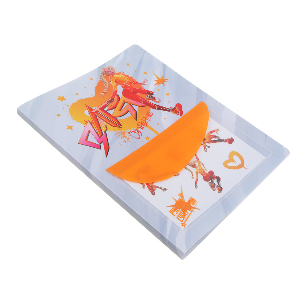 Папка с 20 пр.вкл. BY Русские Супергерои "Заря" 31х23,5см, д/А4, перед.карман, пластик 0,6мм, арт.№ 801-022