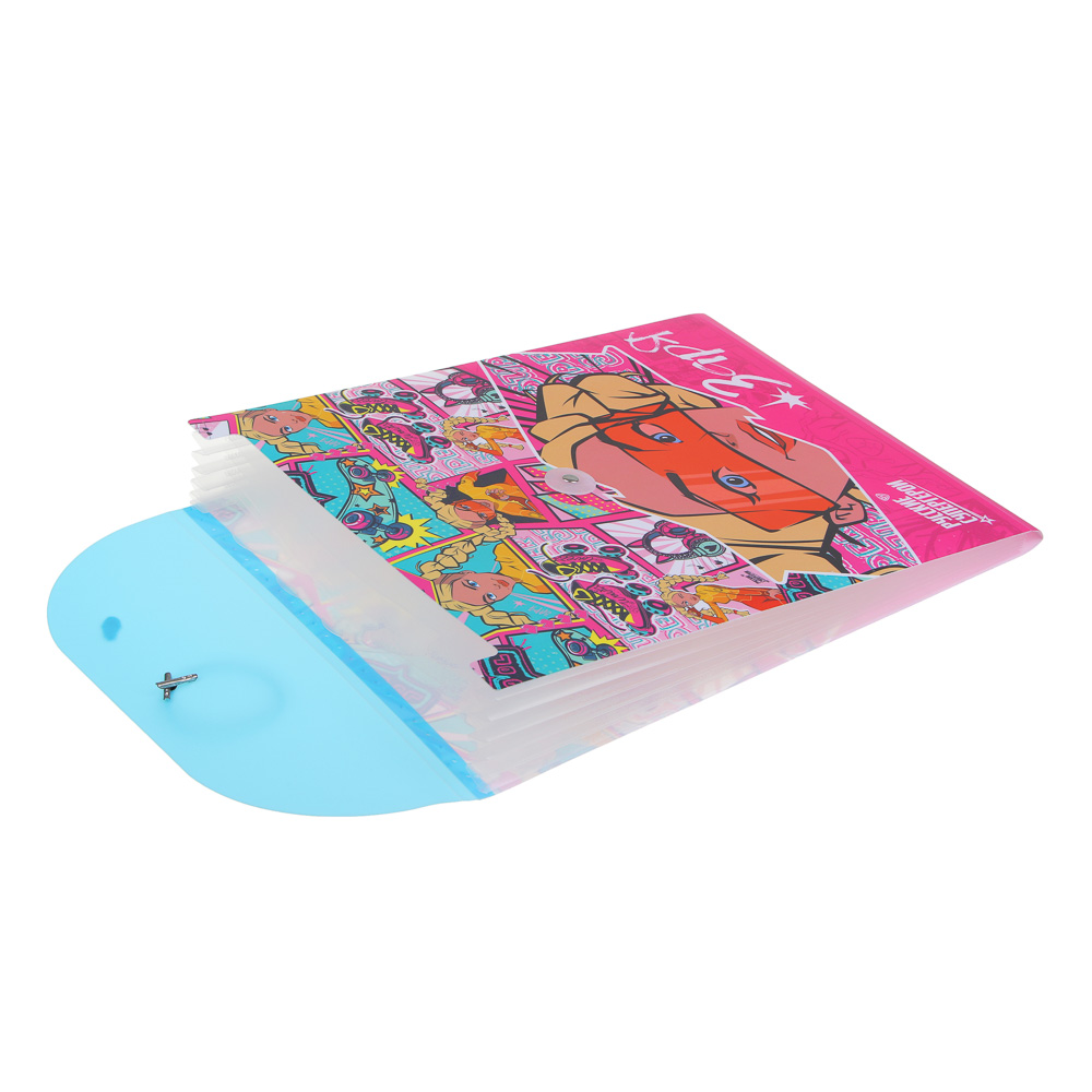 Папка-портфель BY Русские Супергерои "Заря" 32,8x24,8см, д/A4, 6отд., расшир., резинка, пл.0,6мм, арт.№ 801-023