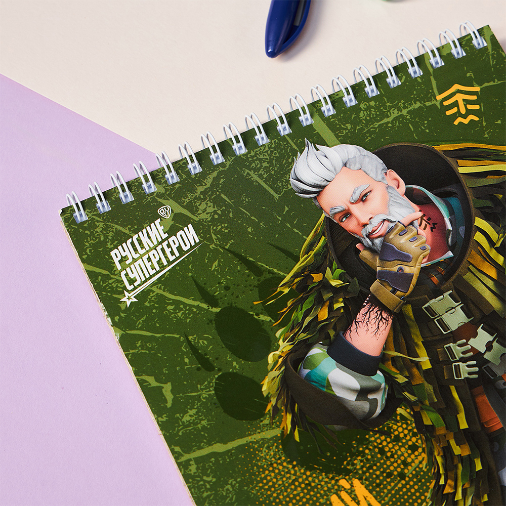 BY Русские Супергерои Блокнот для зарисовок (скетчбук) 16,4х19,5см, 30л., спираль, тв.подл., "Леший", арт.№ 801-024