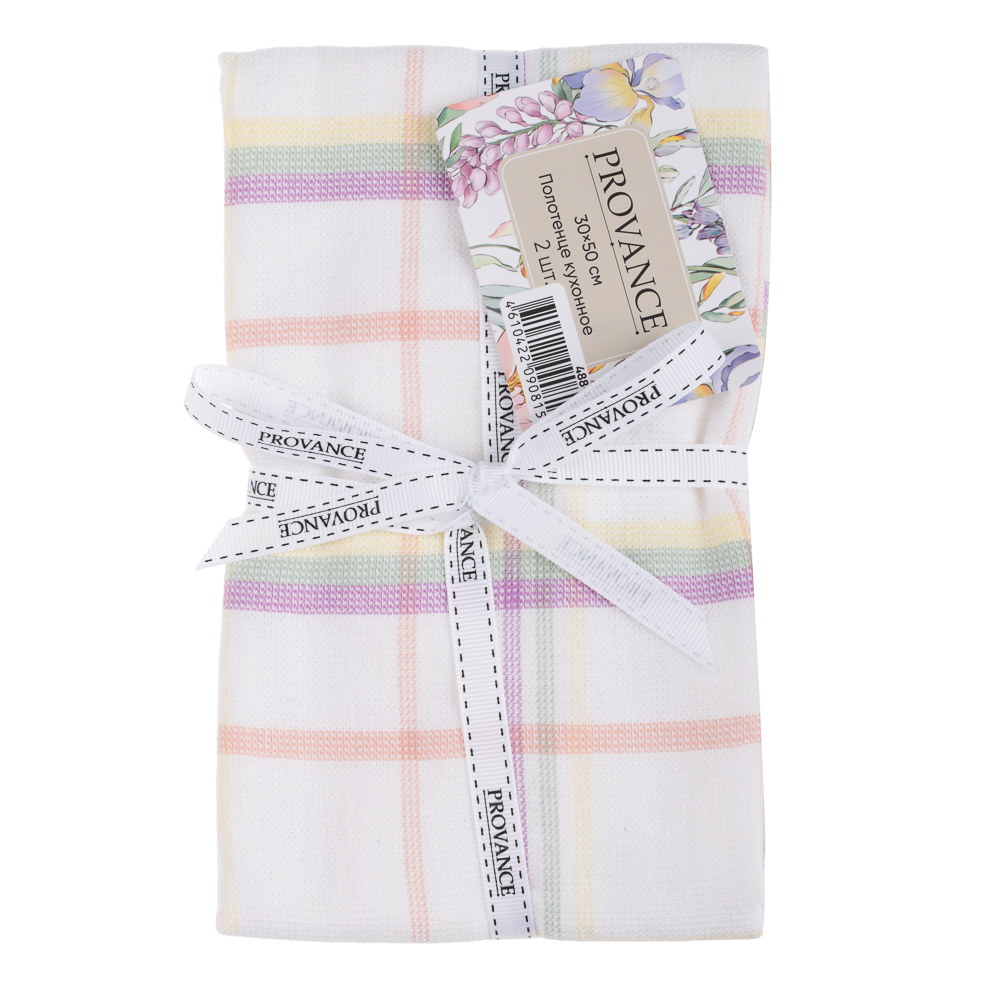 PROVANCE Ботаника Комплект кухонных махровых полотенец 2шт, 30х50см, 100% хлопок, арт.№ 488-186