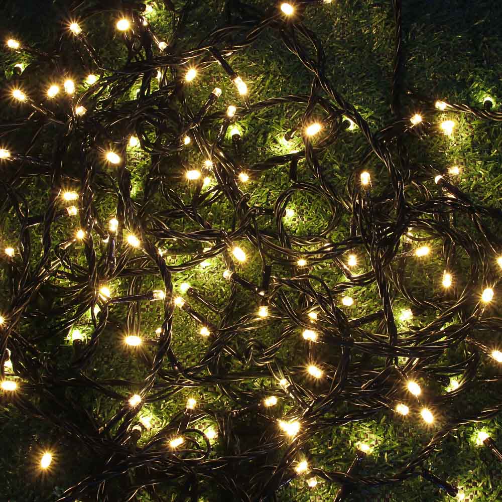 INBLOOM Гирлянда эл. вьюн для сада 198 LED, шампань,12м, пост. свечение, ПВХ, IP44, 220В, 50Гц, арт.№ 185-044