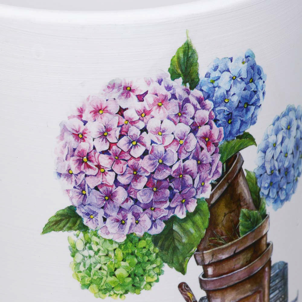 INBLOOM Кашпо Цветы 10х10см, керамика, арт.№ 164-356