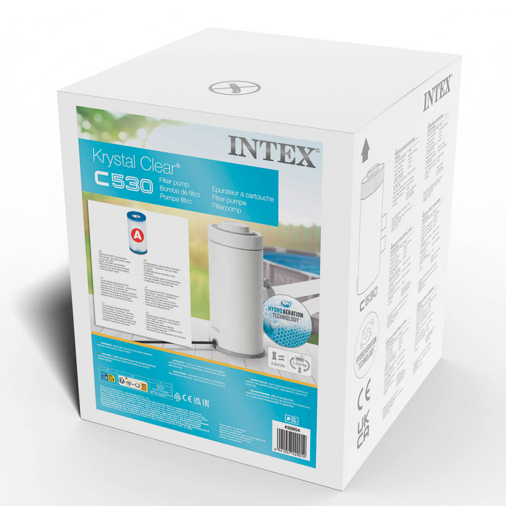 Картриджный фильтр-насос тм Intex C530, 2006л/час, картридж тип А, для бассейнов до 457 см 26604NP, арт.№ 047-077