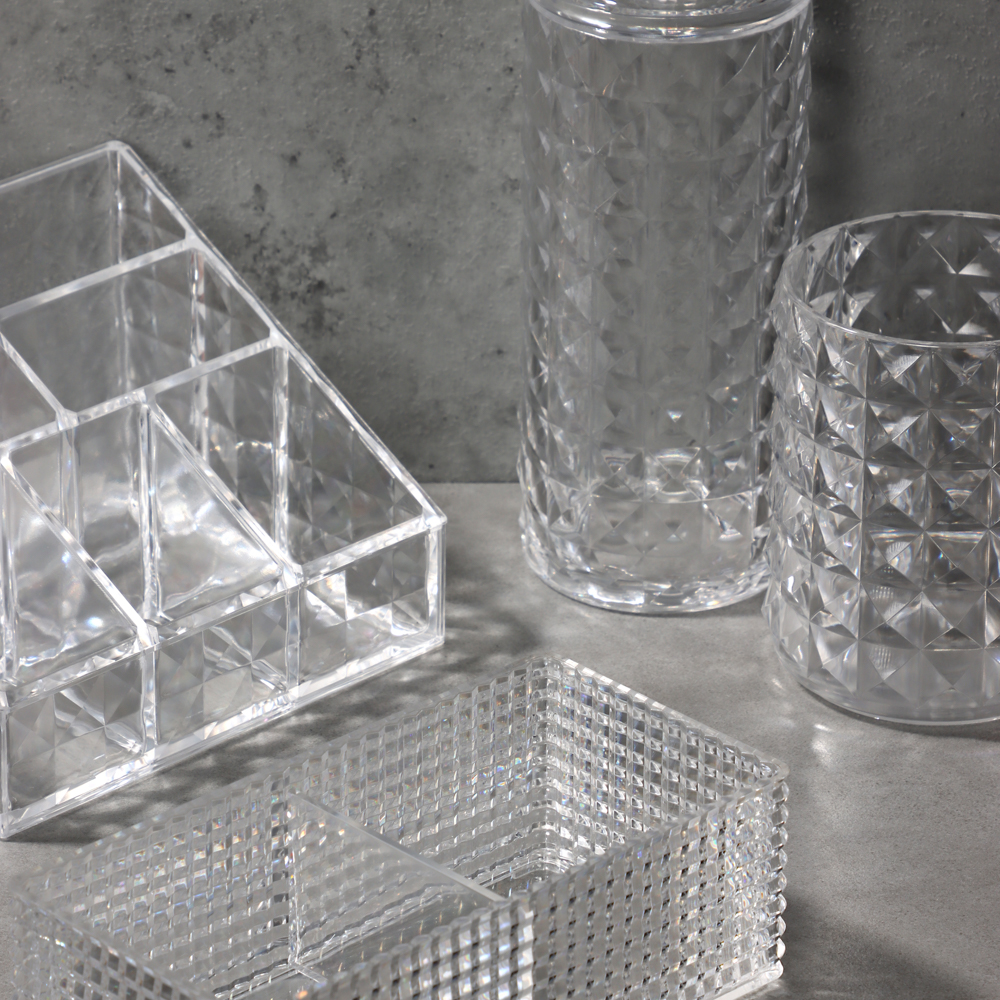 VETTA Органайзер для косметики универсальный CRYSTAL, полистирол, 16,5x8,5x5,3 см, 2 отдела, арт.№ 463-322