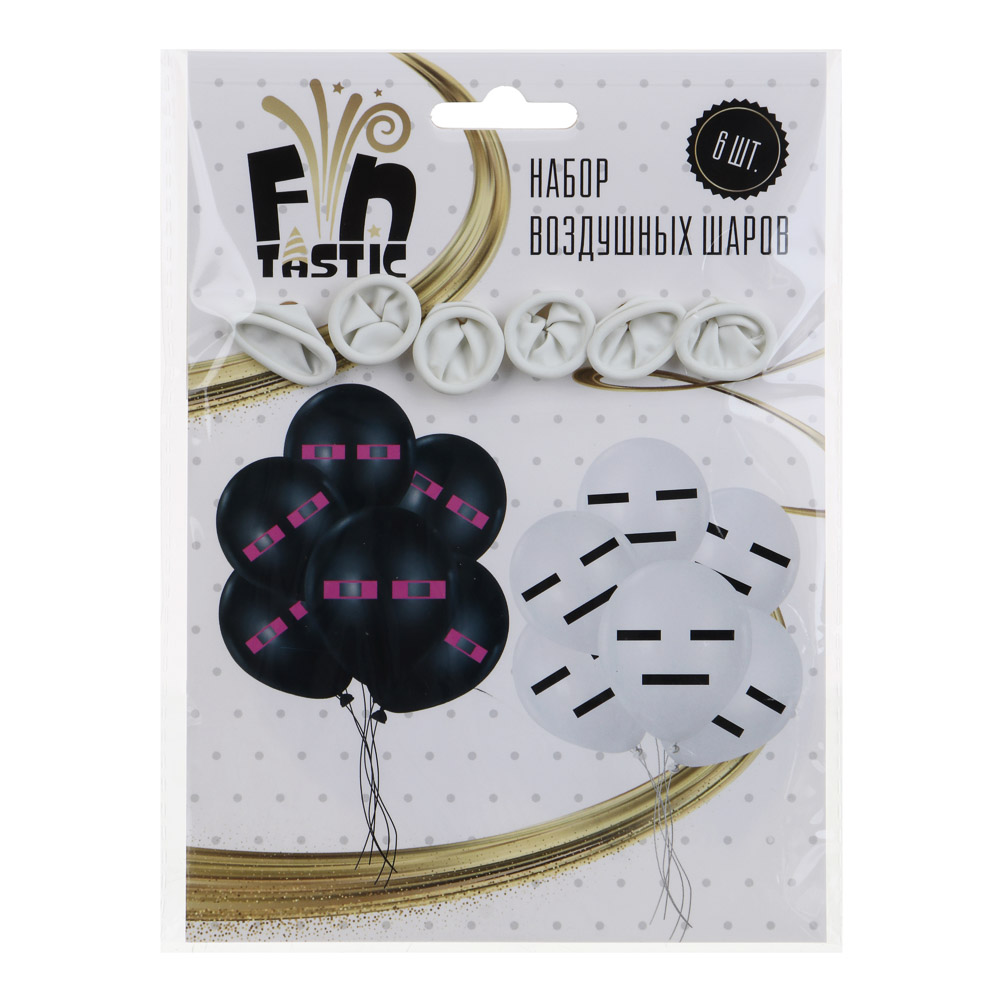 FNtastic Набор воздушных шаров, 6 шт, 12" с рисунком, 2 дизайна, арт.22, арт.№ 518-048