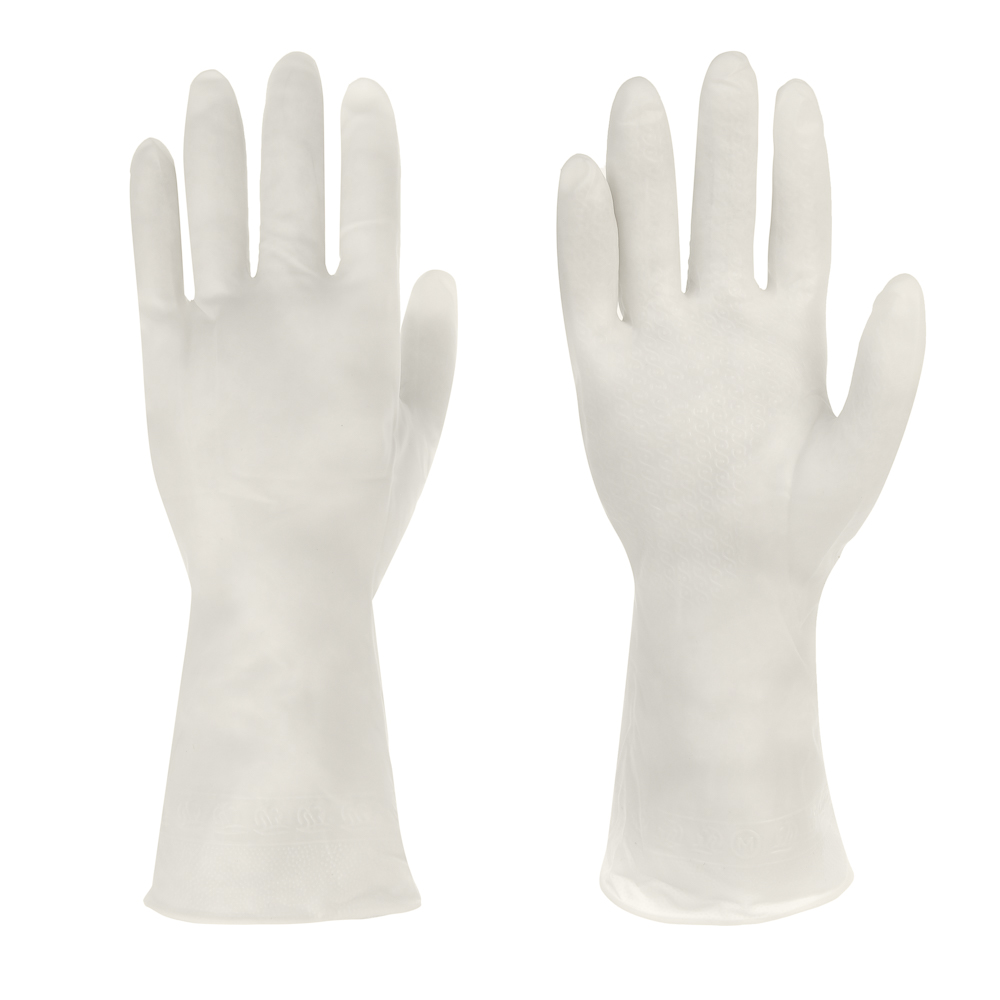 Перчатки хозяйственные ультра-прочные, тм VETTA, ПВХ, 55 гр, размер M, цвет белый, поливинилхлорид, арт.№ 447-068