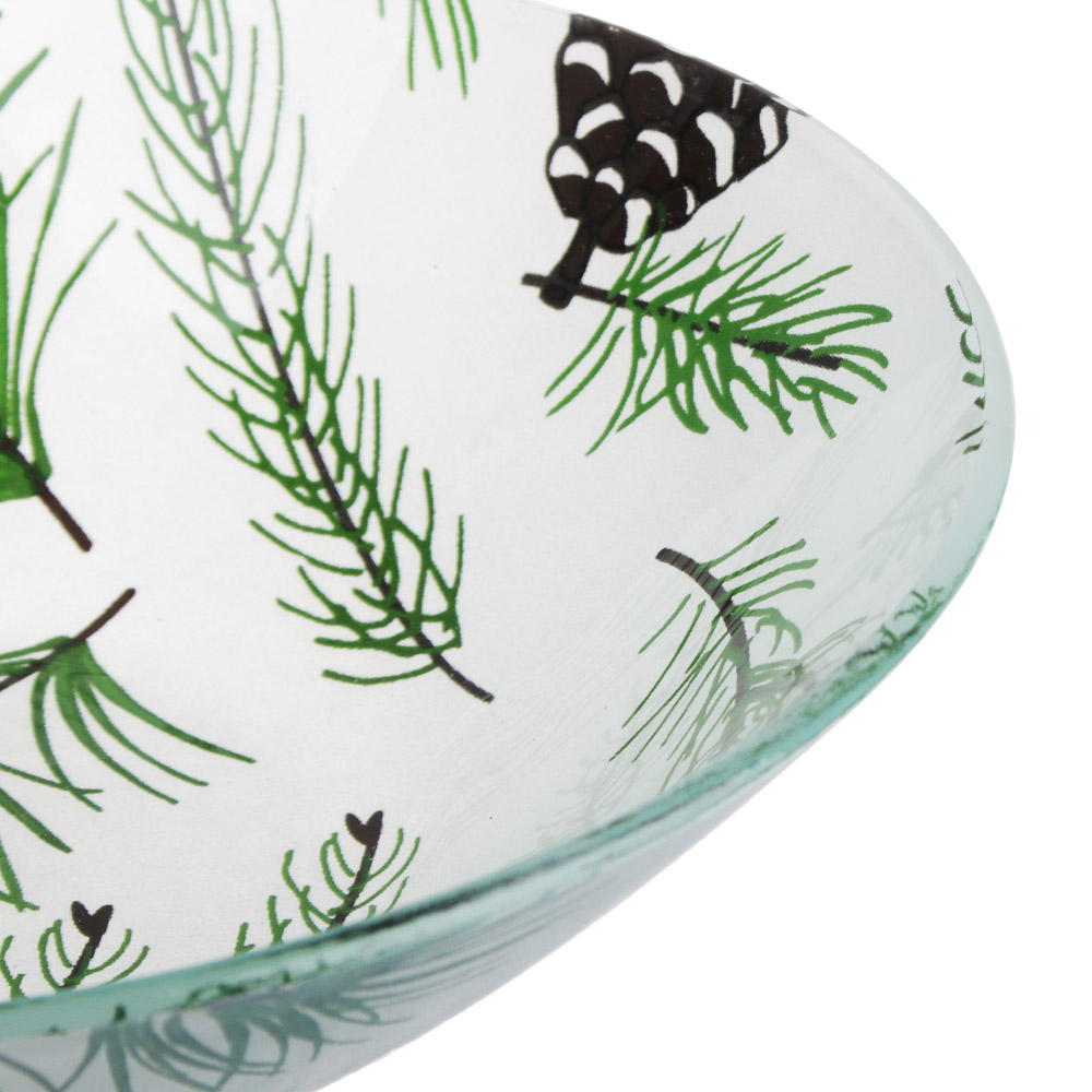Хвойное утро Салатник круглый 22х5см, стекло, арт.№ 820-144