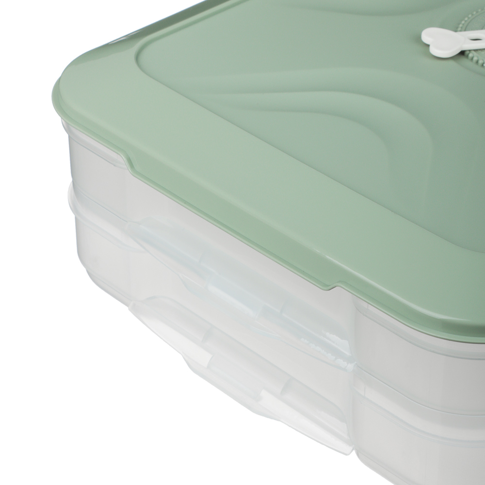 Контейнер для хранения и заморозки, 2 яруса, 30x20,5x8см, пластик, 2 цвета, арт.№ 861-534