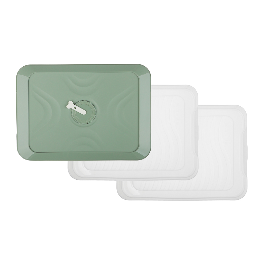 Контейнер для хранения и заморозки, 2 яруса, 30x20,5x8см, пластик, 2 цвета, арт.№ 861-534