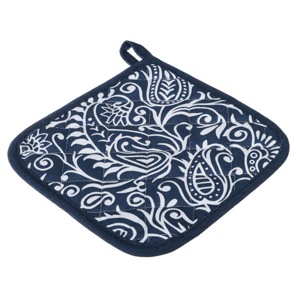 BY COLLECTION Прихватка 20х20см, 100% хлопок, синий, арт.№ 493-106