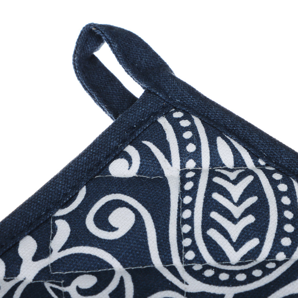 BY COLLECTION Прихватка 20х20см, 100% хлопок, синий, арт.№ 493-106