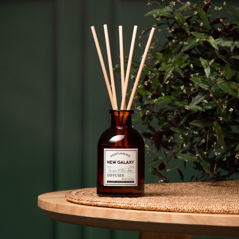 NEW GALAXY Диффузор Perfumerie, Lemongrass & Vetiver, Amber, 40мл, арт.№ 778-194