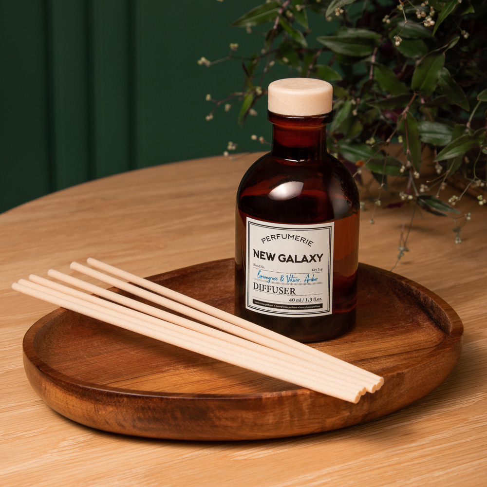 NEW GALAXY Диффузор Perfumerie, Lemongrass & Vetiver, Amber, 40мл, арт.№ 778-194