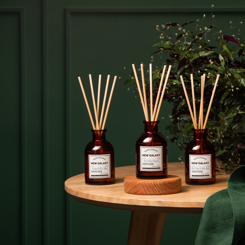 NEW GALAXY Диффузор Perfumerie, Lemongrass & Vetiver, Amber, 40мл, арт.№ 778-194