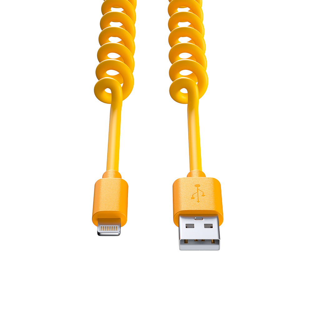 Кабель для зарядки USB(A)-iP FORZA Спираль, 1м, 1.5А, 5 цветов, пакет, арт.№ 470-072