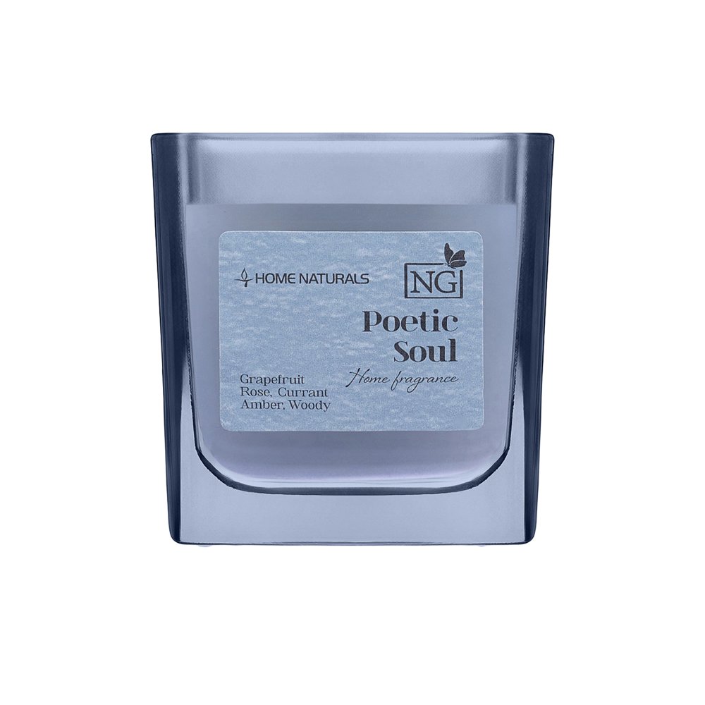 NEW GALAXY Свеча ароматизированная Home Naturals, poetic soul, rosso nobile,leather noir,pear&freesi, арт.№ 778-246