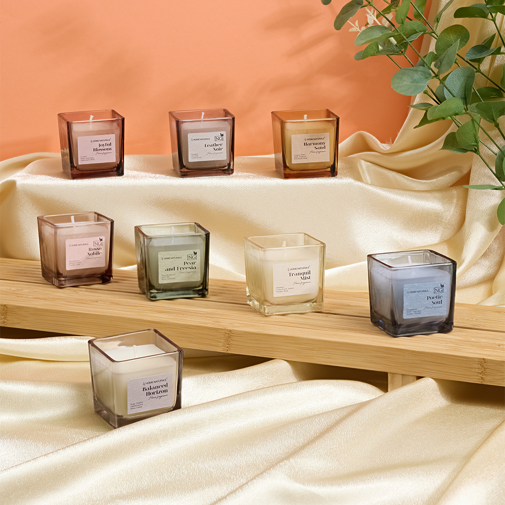 NEW GALAXY Свеча ароматизированная Home Naturals, poetic soul, rosso nobile,leather noir,pear&freesi, арт.№ 778-246