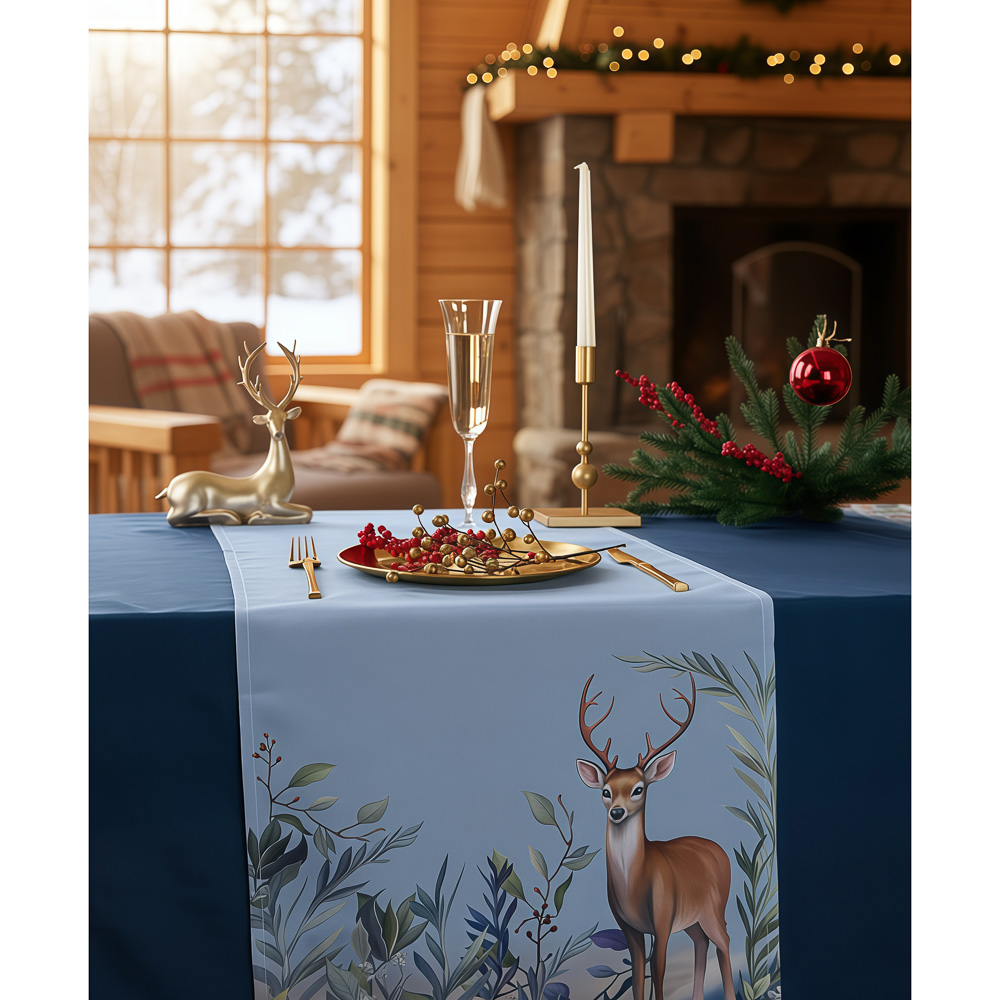 PROVANCE Нордик Дорожка текстильная для сервировки стола, 40х140см, 100% полиэстер, олень, арт.№ 492-281