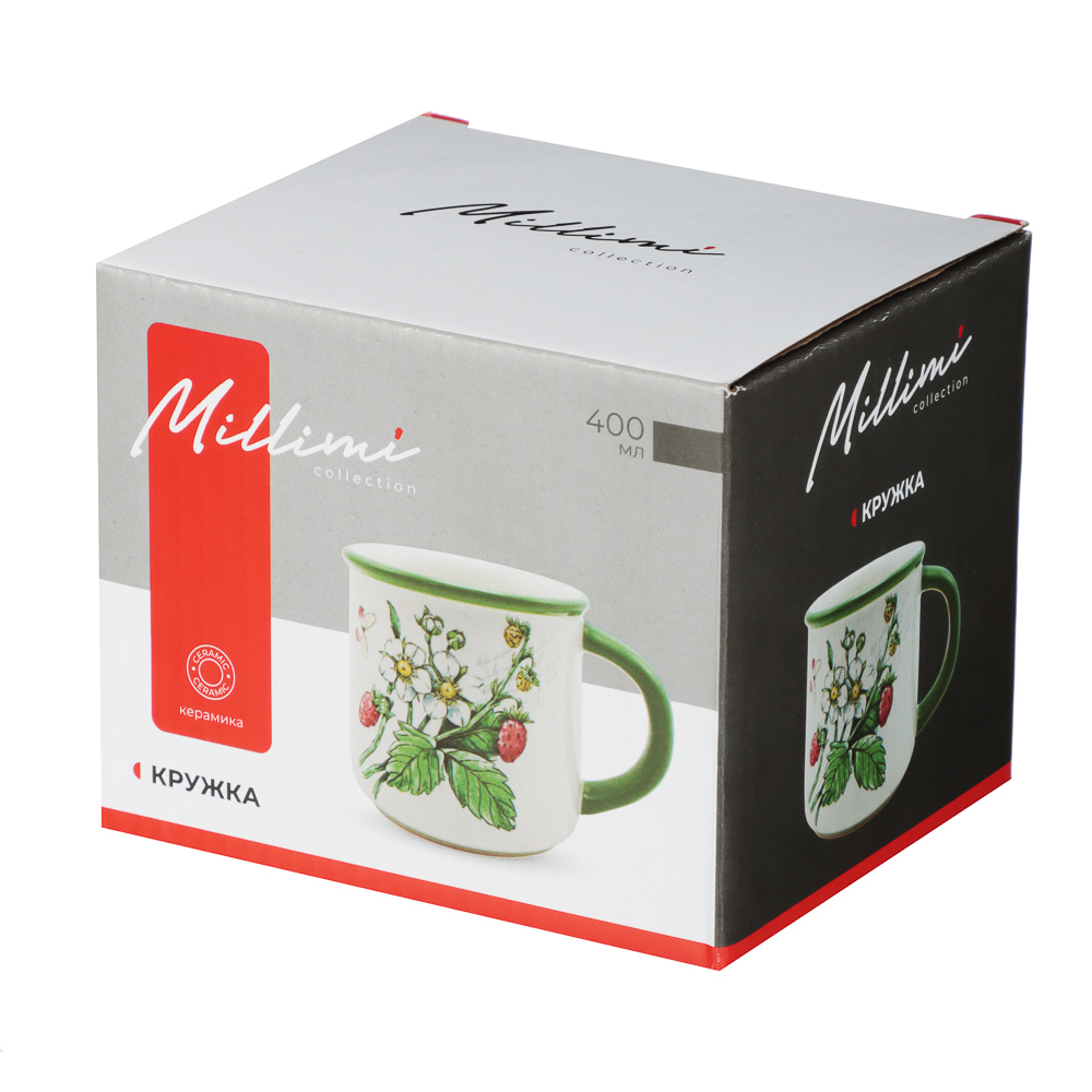 MILLIMI Земляника Кружка, 400мл, керамика, арт.№ 824-196