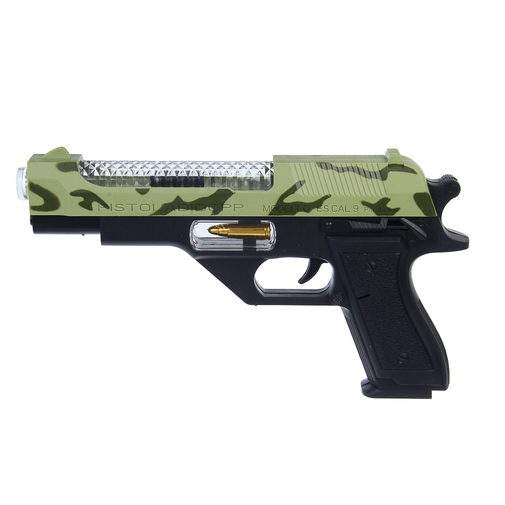 ИГРОЛЕНД Пистолет "Защитник", свет, звук, 3хАА, PP, 24,5x3,5х14,5 см, 3 дизайна, арт.№ 261-790