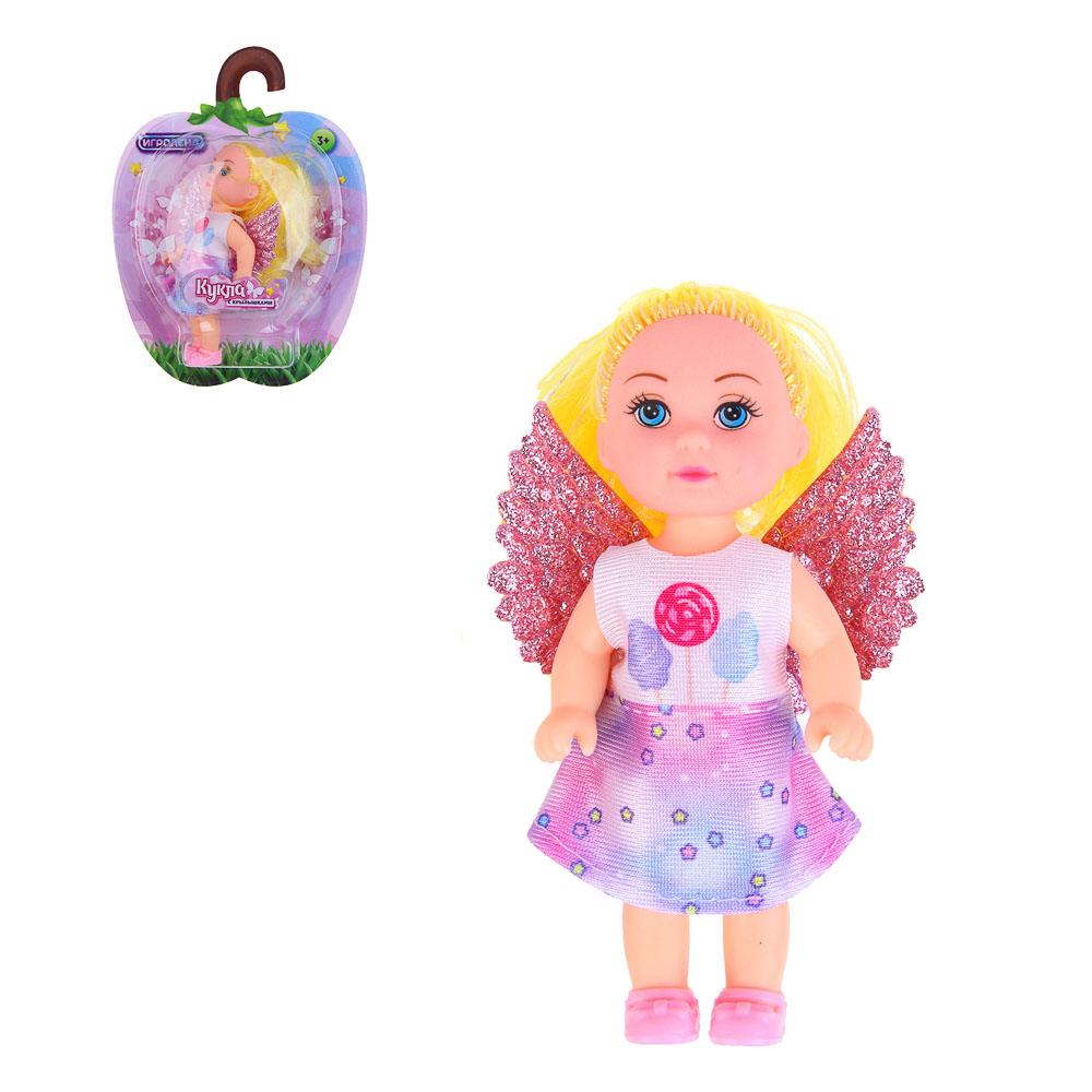 ИГРОЛЕНД Кукла с крылышками и цветн.волосами, 11 см, ABS, PVC, полиэстер, 13,5х4,5х18 см, 6 дизайнов — купить в МПР ИГРОЛЕНД Кукла с крылышками и цветн.волосами, 11 см, ABS, PVC, полиэстер, 13,5х4,5х18 см, 6 дизайнов, арт.№ 436-150