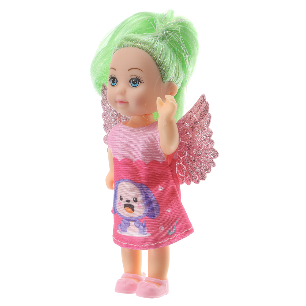 ИГРОЛЕНД Кукла с крылышками и цветн.волосами, 11 см, ABS, PVC, полиэстер, 13,5х4,5х18 см, 6 дизайнов, арт.№ 436-150