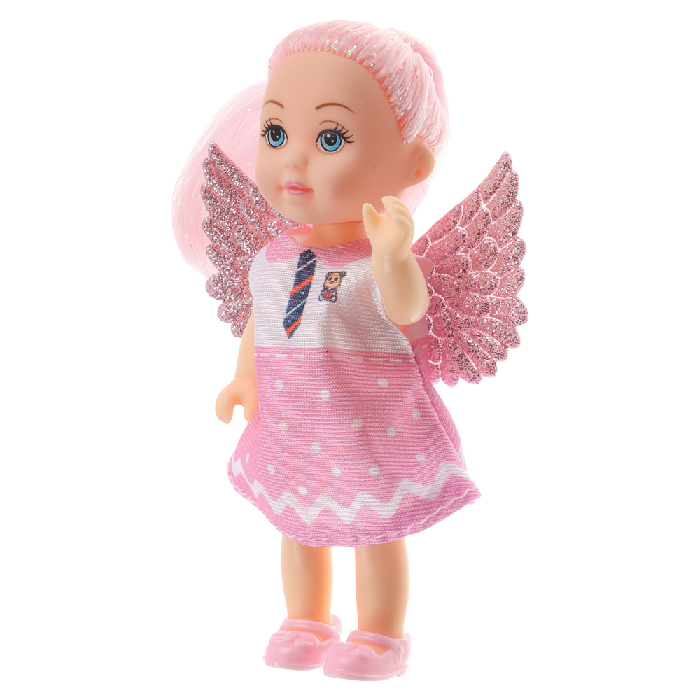 ИГРОЛЕНД Кукла с крылышками и цветн.волосами, 11 см, ABS, PVC, полиэстер, 13,5х4,5х18 см, 6 дизайнов, арт.№ 436-150