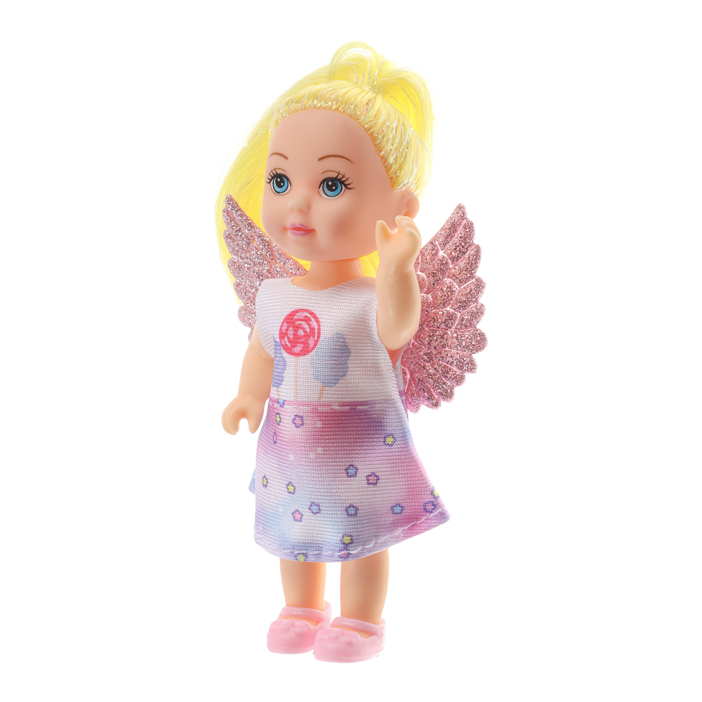 ИГРОЛЕНД Кукла с крылышками и цветн.волосами, 11 см, ABS, PVC, полиэстер, 13,5х4,5х18 см, 6 дизайнов, арт.№ 436-150