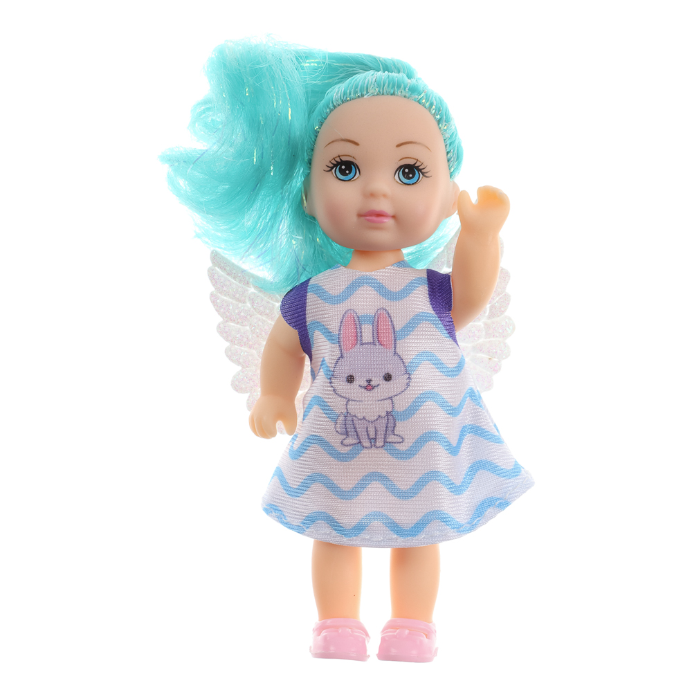 ИГРОЛЕНД Кукла с крылышками и цветн.волосами, 11 см, ABS, PVC, полиэстер, 13,5х4,5х18 см, 6 дизайнов, арт.№ 436-150