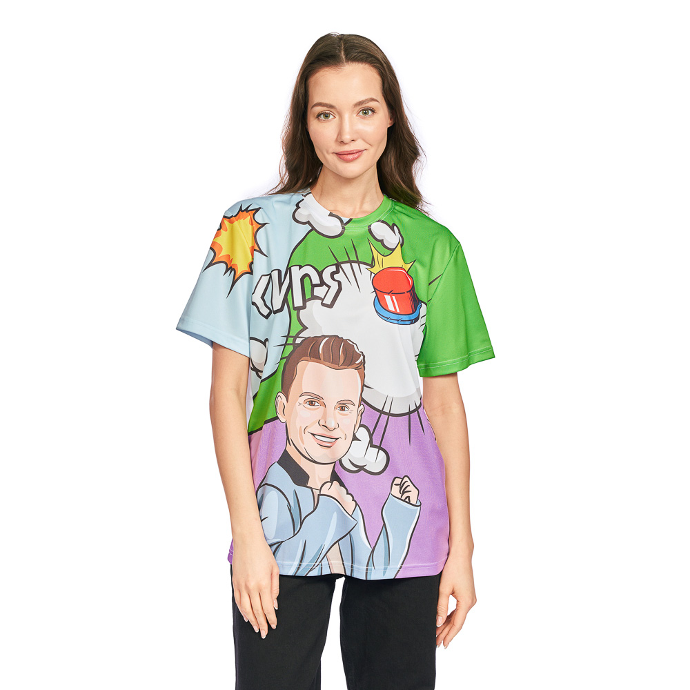 Футболка спортивная для взрослых "КИРЯ", размер L, 100% полиэстер, 4 дизайна, арт.№ 006-009