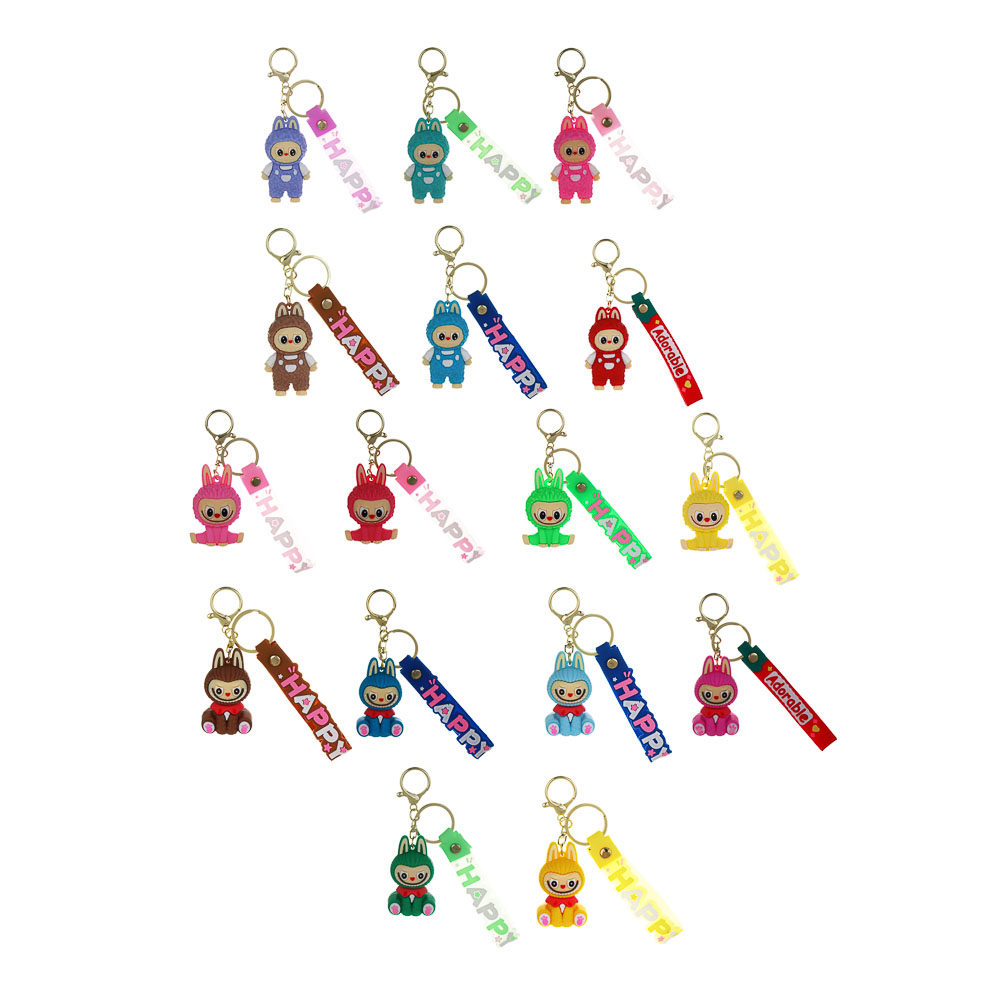 Брелок с игрушкой, 6х8 см, полипропилен, 16 дизайнов, арт.№ 295-284