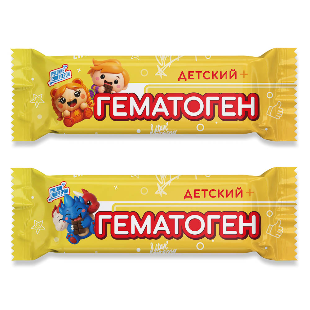 BY Русские Супергерои Гематоген детский, 40г, арт.№ 015-244