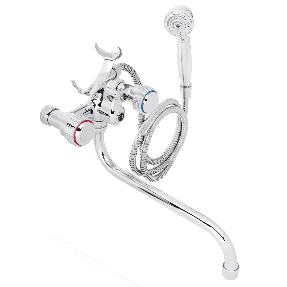 Смеситель Quartz 9831 (НВ20) для ванны, дл. излив, керам. кран-буксы 1/2", хром, арт.№ 566-020