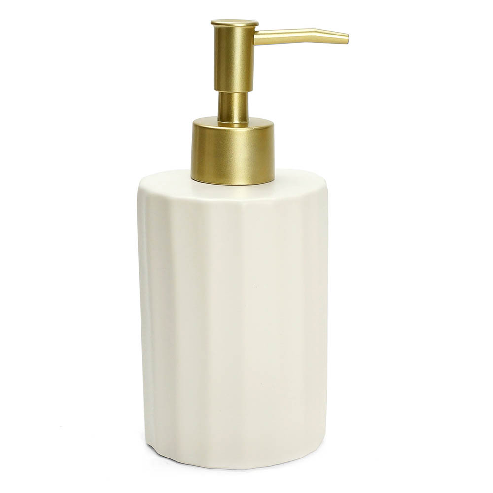 Диспенсер для жидкого мыла Белая роза, керамика, цвет белый, арт.№ 463-697