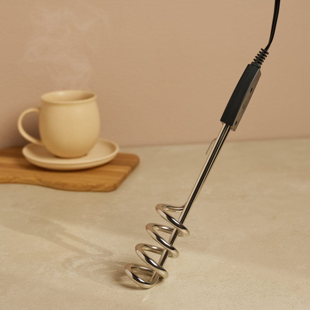 Электрокипятильник 1000Вт тм VETTA, 220В, шнур 75см, погружная часть 17см, арт.№ 909-007