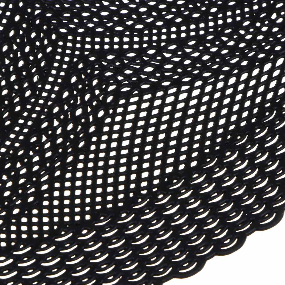 Салфетка сервировочная ПВХ, d38см, "Удинезе", черная, арт.№ 890-388