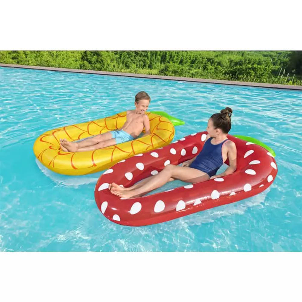 BESTWAY Матрас надувной ФРУКТЫ, от 6 лет, Клубника 178x103 см, Ананас 186x112 см, 43644, арт.№ 036-039