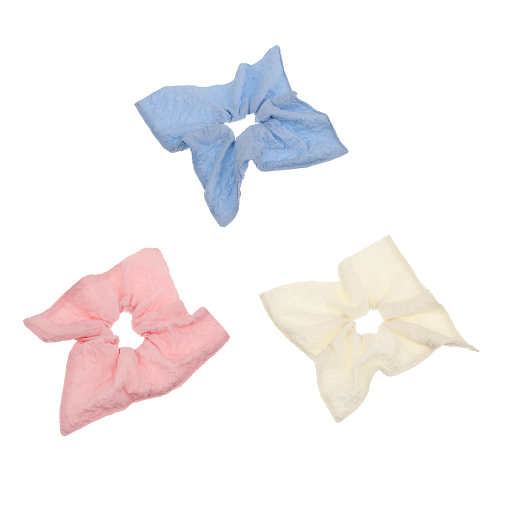 Резинка жатая с уголками ЮНИLOOK, 23 см, 3 цвета, текстиль, арт.№ 322-350